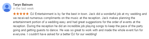 Best DJ for our wedding, Jack Light, DJ Entertainment